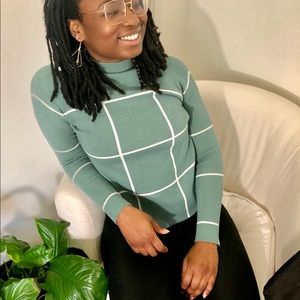 Mint Green Striped Sweater